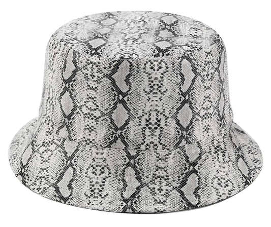 Snakeskin Animal Print Bucket Hat – All-Season Sun Protection