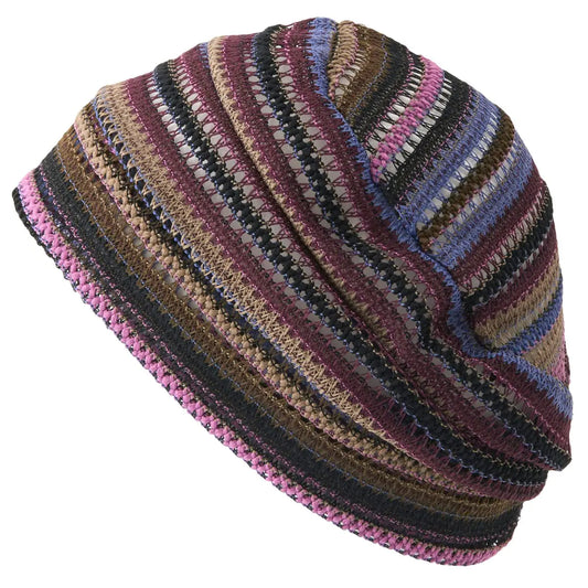 Men Summer Beanie Knit - Women Hipster Slouchy Hat Boho Street Crochet Fashion Cap Purple