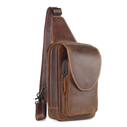 Men's Genuine Leather Crossbody Bag