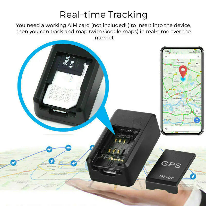 GF07 Mini GPS Tracker – Real-Time Vehicle & Bag Locator | Magnetic, GSM/GPRS, USA
