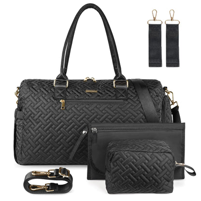 Large Capacity All-in-One Diaper Tote Bag Large Diaper Bag with Cosmetic Bag Changing Pad