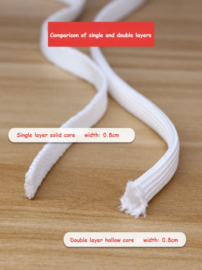 Premium Flat Shoelaces | White & Black Replacement Sneaker Laces | 28"–63" (70–160cm)