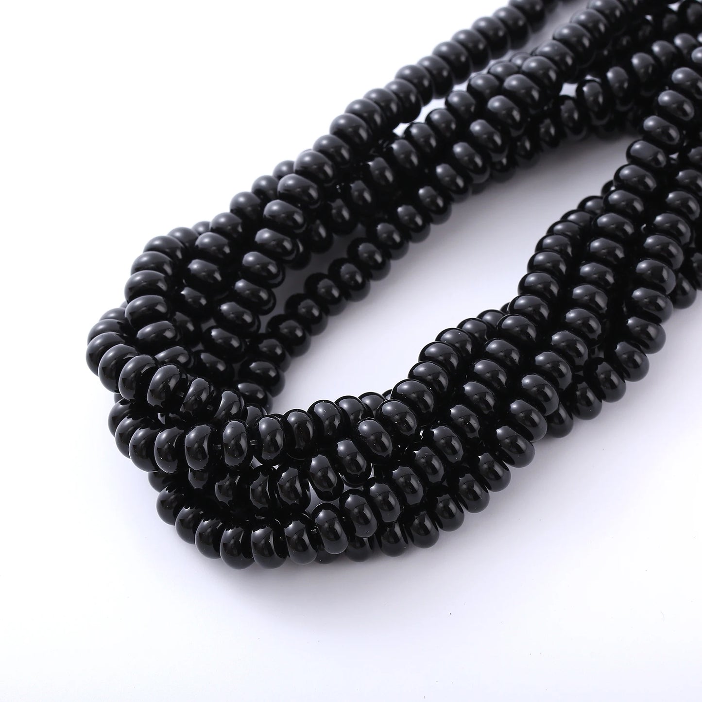 76-Piece Glass Wheel Beads | 5x8mm Crystal Rondelle Spacer Beads | DIY Jewelry Making, Bracelets, Necklaces &amp; Earrings