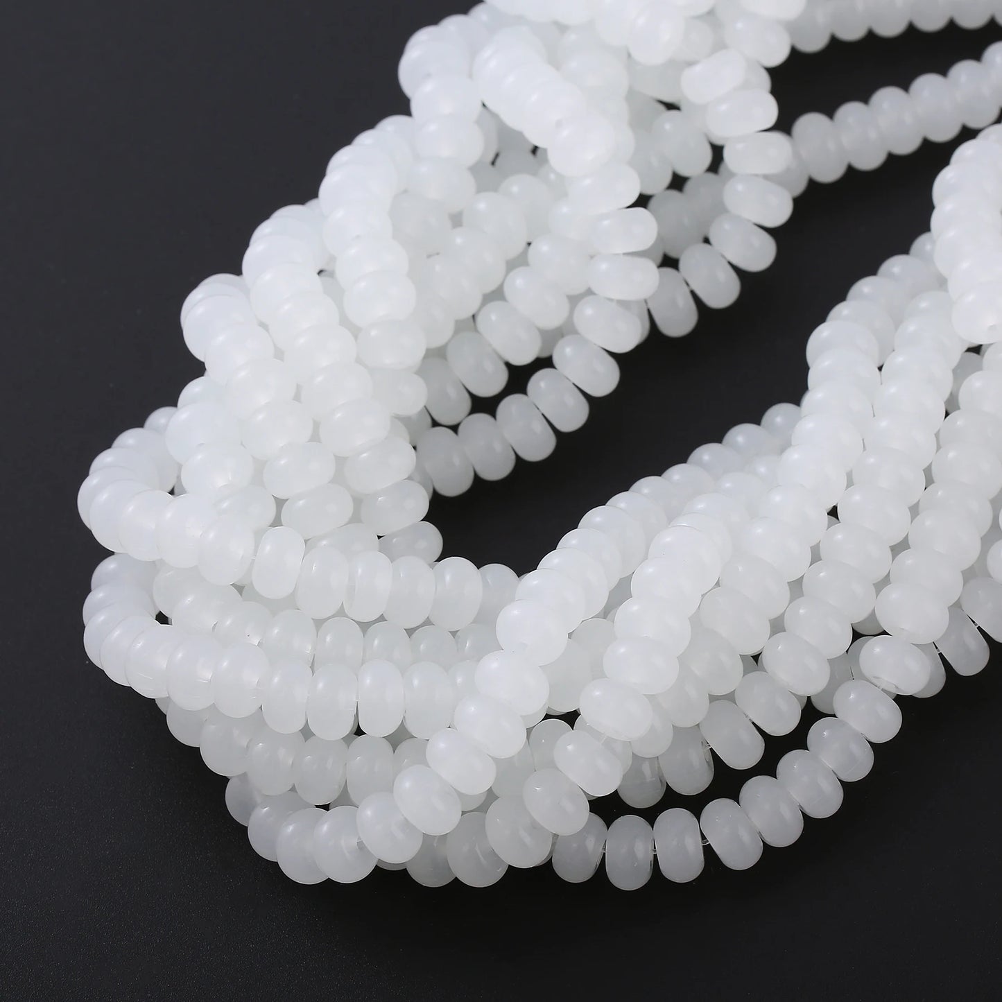 76-Piece Glass Wheel Beads | 5x8mm Crystal Rondelle Spacer Beads | DIY Jewelry Making, Bracelets, Necklaces &amp; Earrings