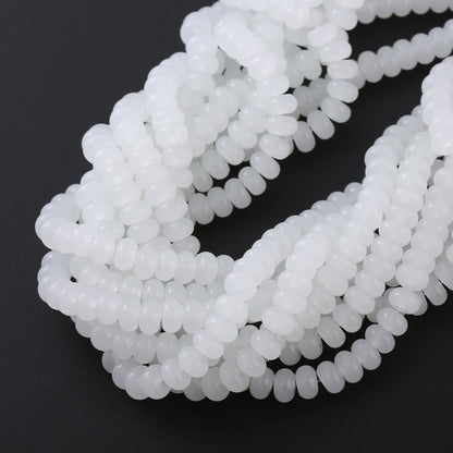 76-Piece Glass Wheel Beads | 5x8mm Crystal Rondelle Spacer Beads | DIY Jewelry Making, Bracelets, Necklaces &amp; Earrings
