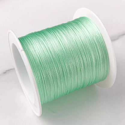 Bracelet Loom Thread 0.3mm | Ice Silk Braided Cord | 80M Jewelry Making Thread for Beading, Weaving & Knotting