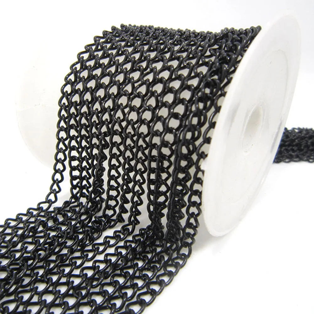 Colorful Metal Jewelry Chain | 2 Meter Link Chain for Necklaces & Bracelets | DIY Jewelry Making & Craft Supplies