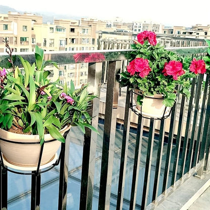 1-4pcs Stylish Round Metal Hanging Planters - Perfect for Balcony, Garden & Indoor Decor!