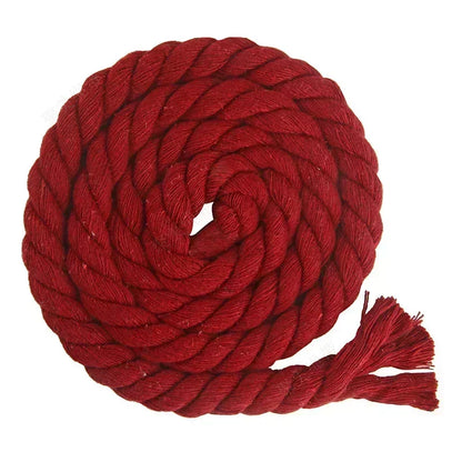 100% Cotton Macrame Rope Cord | 3-Strand Twisted Craft Rope | 5M Thick Cotton Cord 5–20mm | Bag Making & Home Decor DIY Supply