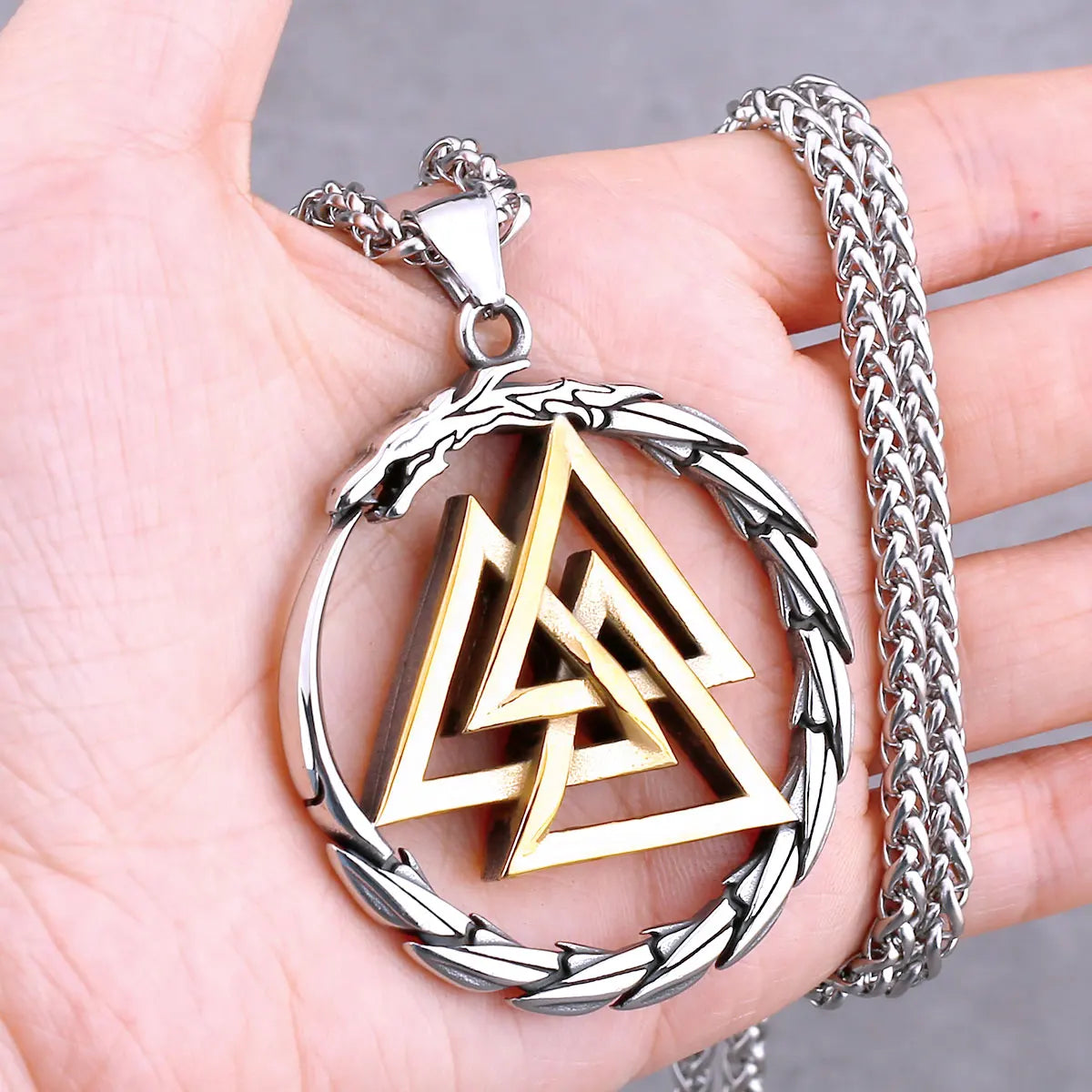 Vikings Odin Rune Necklace Various Men's Nordic Vegvisir Valknut Amulet Pendant Stainless Steel Punk Fashion Jewelry Wholesale