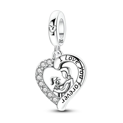 Sterling Silver Bear Family Tree Charm | 925 Charm Bead for Pandora Style Bracelets | Nature Jewelry Gift for Mom, Daughter & Women