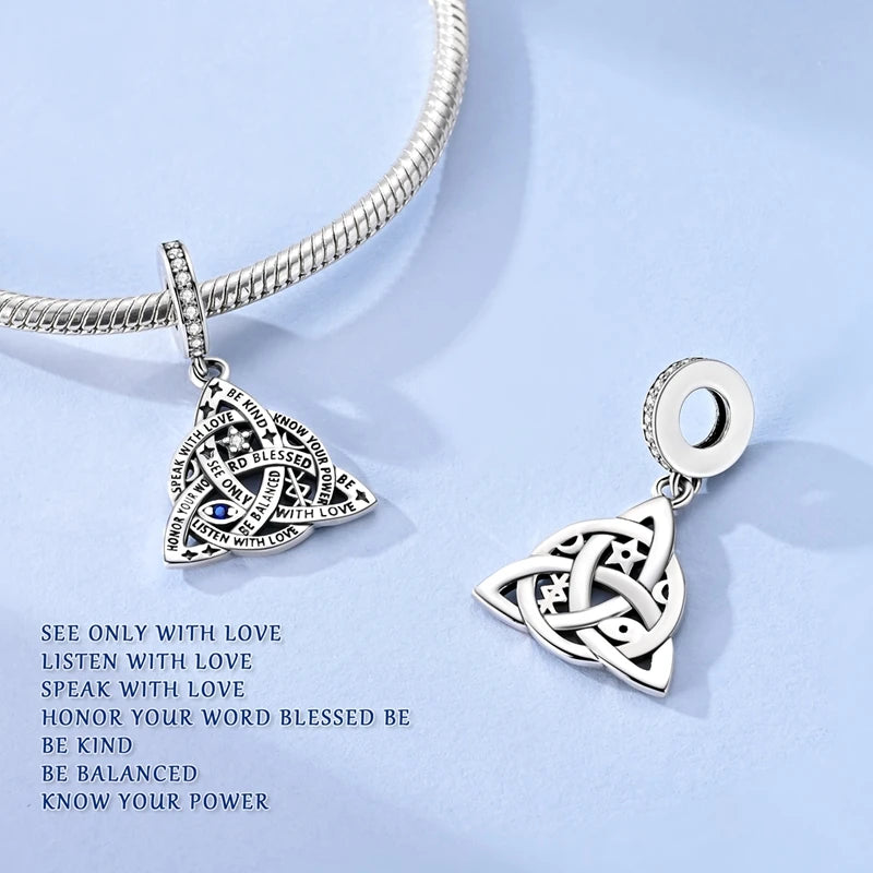 Sterling Silver Bear Family Tree Charm | 925 Charm Bead for Pandora Style Bracelets | Nature Jewelry Gift for Mom, Daughter & Women