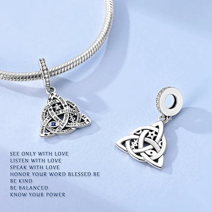 Sterling Silver Bear Family Tree Charm | 925 Charm Bead for Pandora Style Bracelets | Nature Jewelry Gift for Mom, Daughter & Women