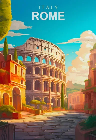 World Travel Cities Posters Prints Rome Japan Paris Travel Landmark Landscape Canvas Painting Wall Art Living Room Home Decor
