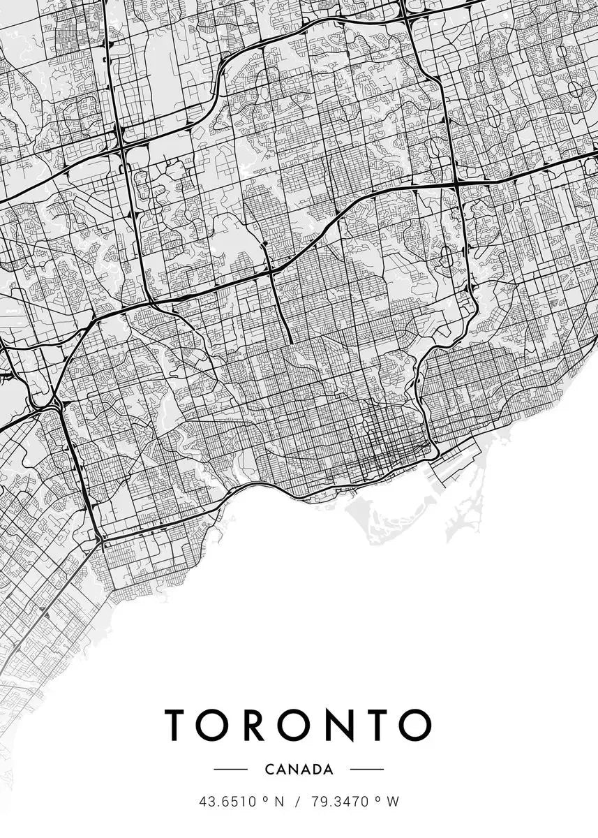 City Map Artwork Poster Paris New York Canvas Painting HD Printed Black and White Map Wall Art Picture Living Room Home Decor