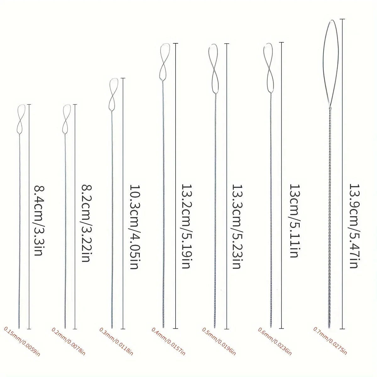 Beading Needles 7-Piece Set | Stainless Steel Fine Bead Needles | Flexible Jewelry Making Tools for DIY Beading & Crafts