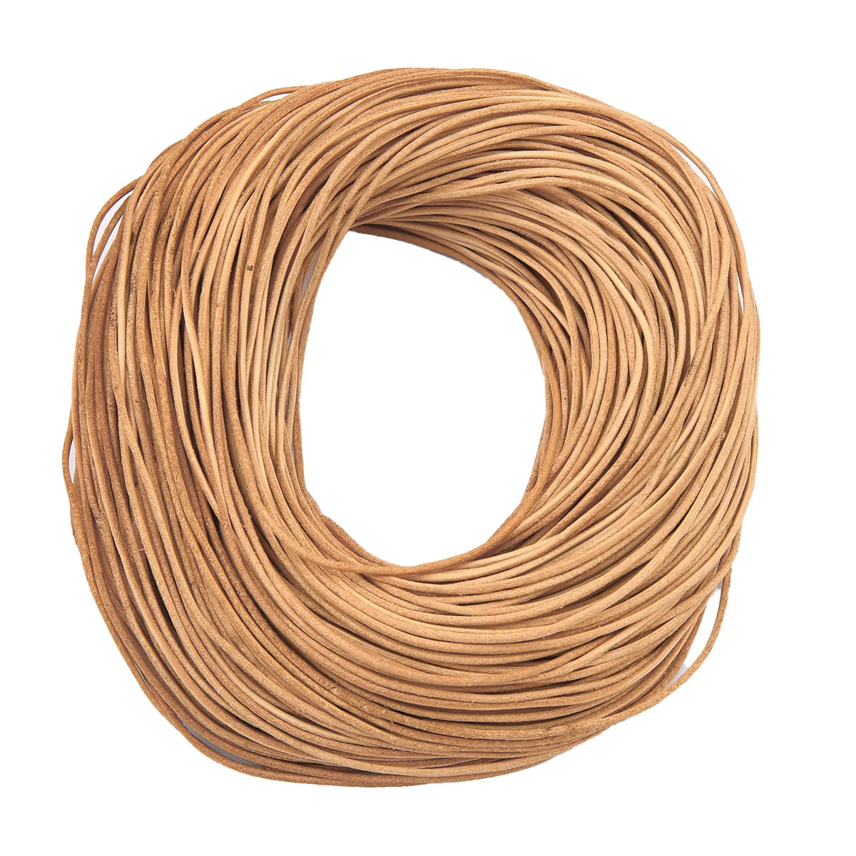 Genuine Cowhide Leather Cord | 5m Round Leather Rope for Necklaces, Bracelets & DIY Jewelry Making