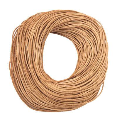 Genuine Cowhide Leather Cord | 5m Round Leather Rope for Necklaces, Bracelets & DIY Jewelry Making