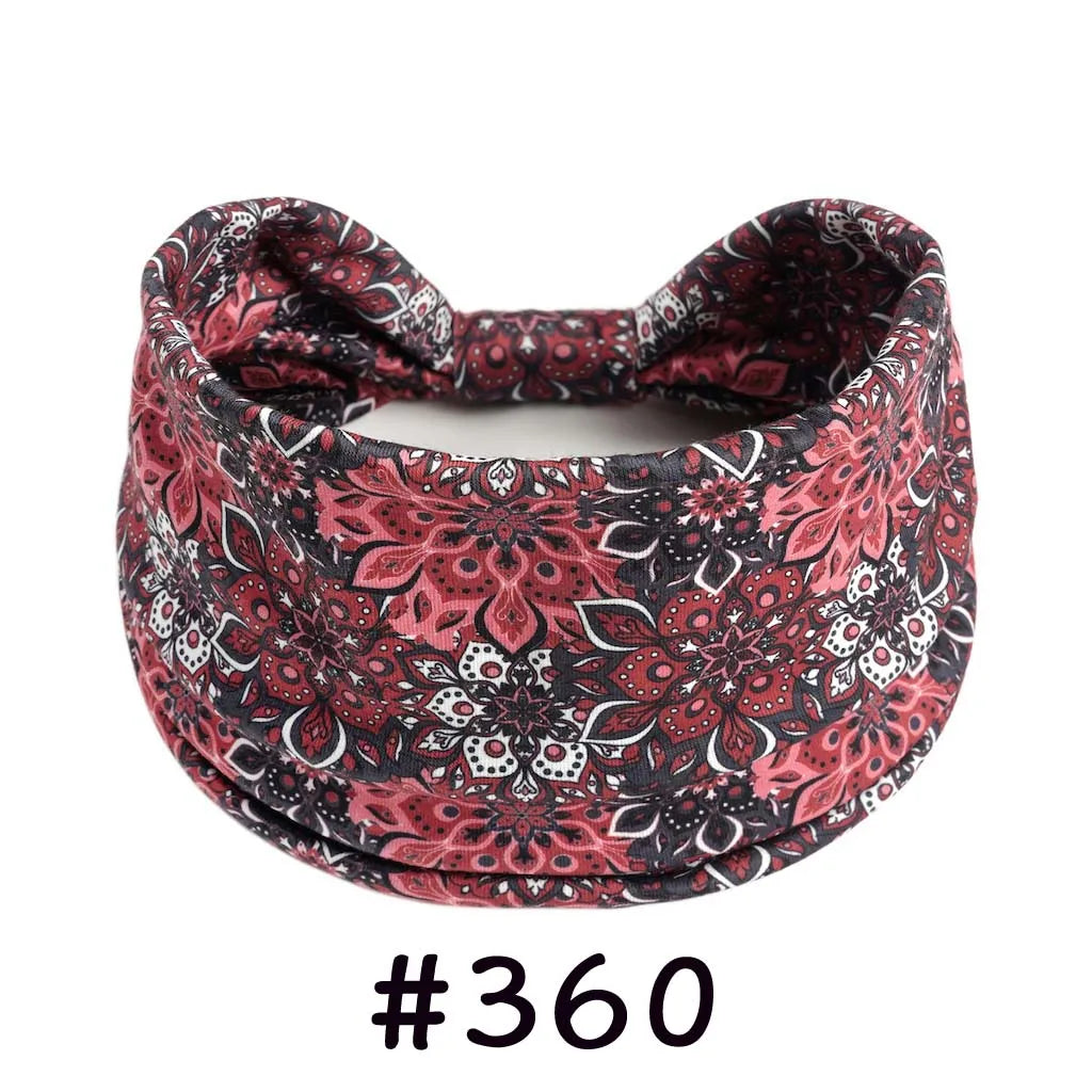 Boho Headbands for Women | Wide Knotted Stretch Hair Wraps for Yoga, Travel & Everyday Wear