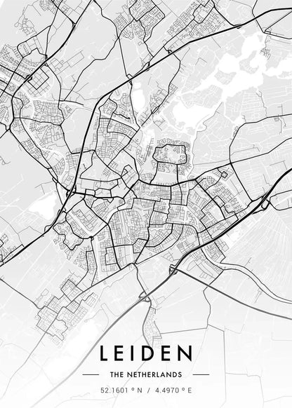 City Map Artwork Poster Paris New York Canvas Painting HD Printed Black and White Map Wall Art Picture Living Room Home Decor
