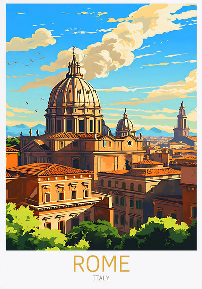Italy City Travel Poster Paris Rome Milan Tuscany Venice Sardinia Canvas Painting Wall Art Picture for Living Room Home Decor