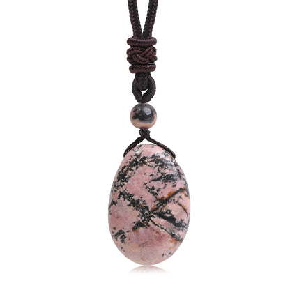 Natural Gemstone Pendant | Amethyst Rose Quartz Clear Quartz Stone Charm | 20x30mm Crystal Pendant for Necklace Jewelry Making
