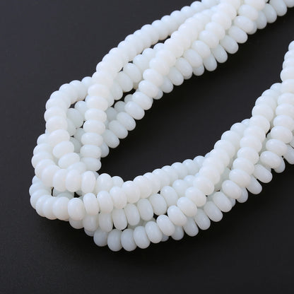 76-Piece Glass Wheel Beads | 5x8mm Crystal Rondelle Spacer Beads | DIY Jewelry Making, Bracelets, Necklaces &amp; Earrings