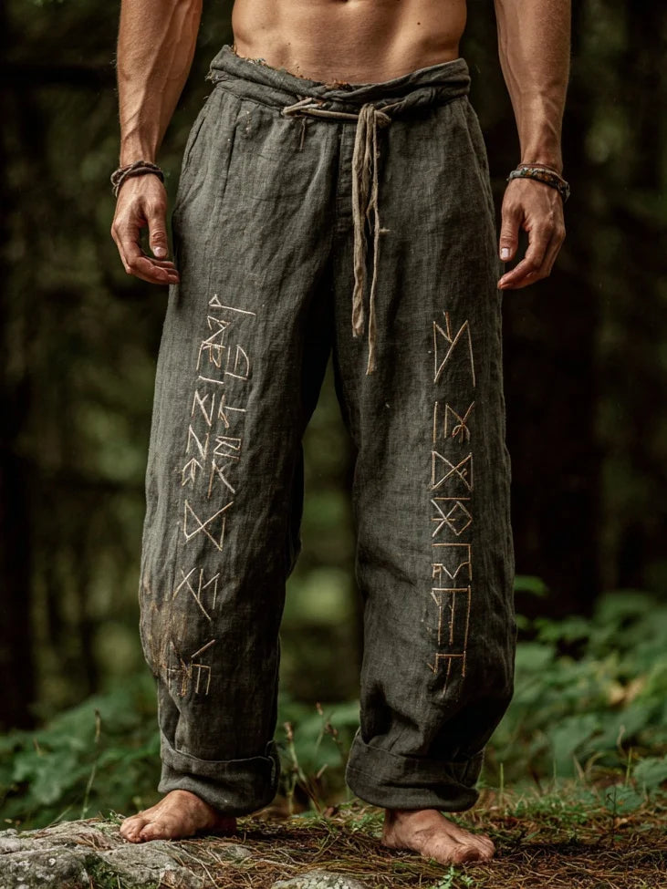 NEW Men's Viking Retro North European Eagle Totem 3D Printed Casual Pants Drawstring Straight Leg Pants Summer Beach Pants