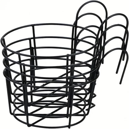 1-4pcs Stylish Round Metal Hanging Planters - Perfect for Balcony, Garden & Indoor Decor!