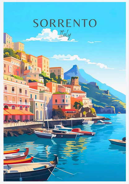 Italy City Travel Poster Paris Rome Milan Tuscany Venice Sardinia Canvas Painting Wall Art Picture for Living Room Home Decor
