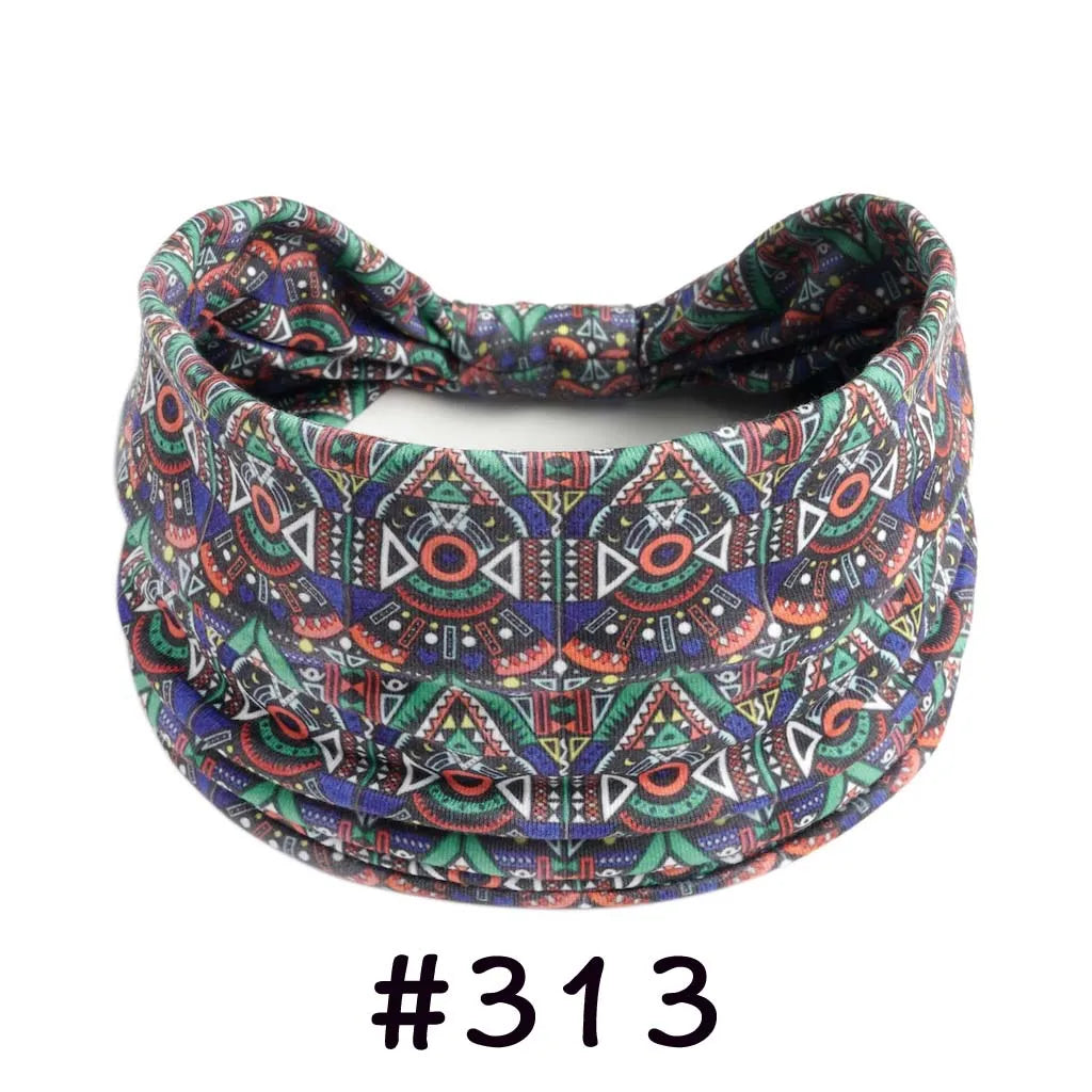 Boho Headbands for Women | Wide Knotted Stretch Hair Wraps for Yoga, Travel & Everyday Wear