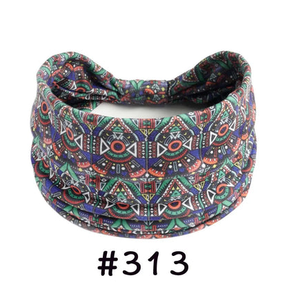 Boho Headbands for Women | Wide Knotted Stretch Hair Wraps for Yoga, Travel & Everyday Wear