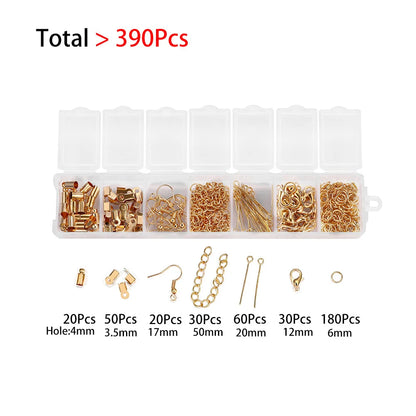 Jewelry Making Kit | Lobster Clasps, Jump Rings & Crimps Set | DIY Bracelet & Necklace Findings (210–400pcs)