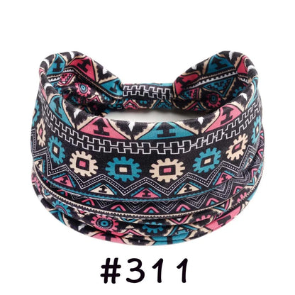 Boho Headbands for Women | Wide Knotted Stretch Hair Wraps for Yoga, Travel & Everyday Wear