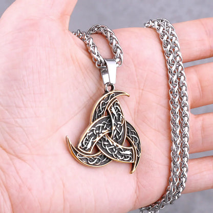 Vikings Odin Rune Necklace Various Men's Nordic Vegvisir Valknut Amulet Pendant Stainless Steel Punk Fashion Jewelry Wholesale