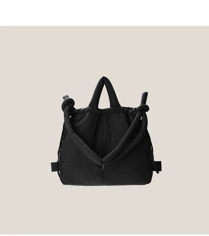 Vintage Puffer Tote Bag – Large Capacity Nylon Shoulder & Crossbody Handbag