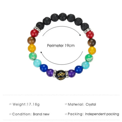 2pcs 7 Chakra Bracelet with Meaning Card for Men Women Natural Crystal Healing Anxiety Jewellery Mandala Yoga Bracelet Gift