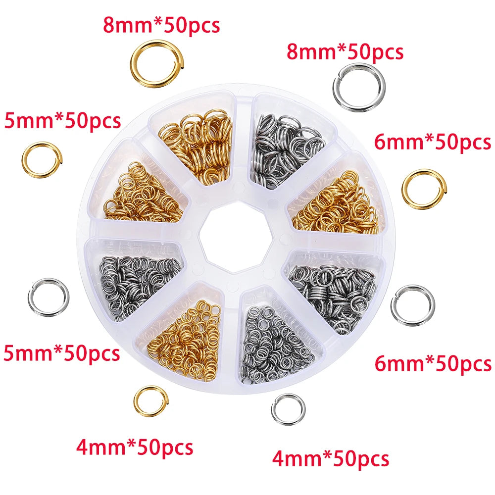 Jewelry Making Kit | Lobster Clasps, Jump Rings & Crimps Set | DIY Bracelet & Necklace Findings (210–400pcs)