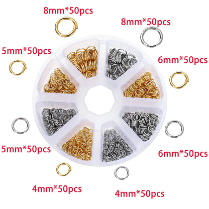 Jewelry Making Kit | Lobster Clasps, Jump Rings & Crimps Set | DIY Bracelet & Necklace Findings (210–400pcs)