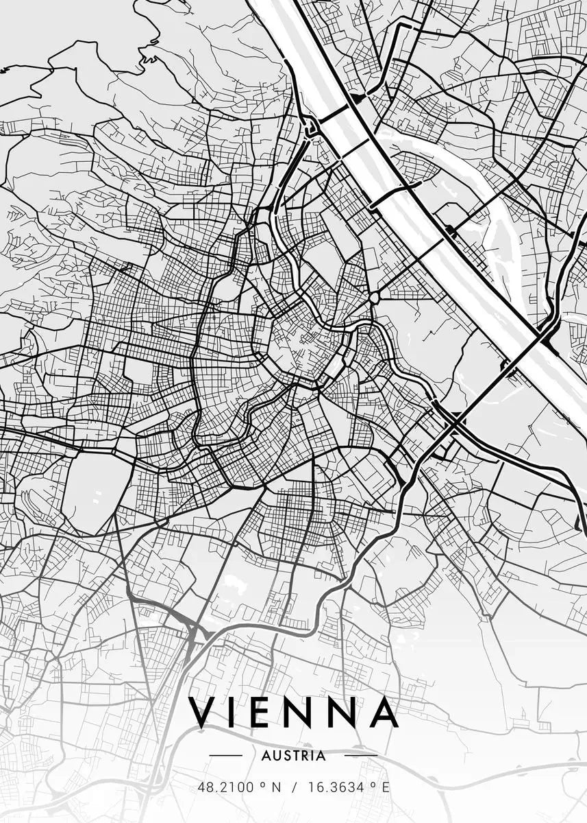 City Map Artwork Poster Paris New York Canvas Painting HD Printed Black and White Map Wall Art Picture Living Room Home Decor