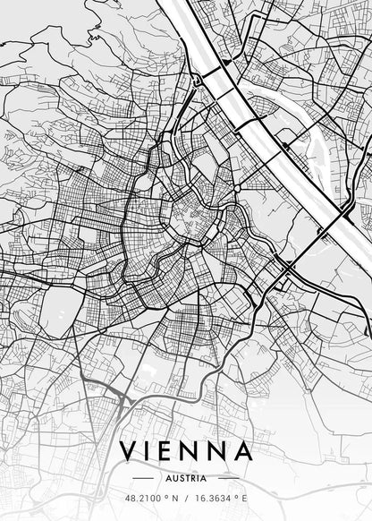 City Map Artwork Poster Paris New York Canvas Painting HD Printed Black and White Map Wall Art Picture Living Room Home Decor