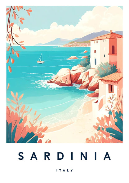 Florence Italy Europe TraveI City Landscape Poster Amalfi Rome Tuscany Sardinia Canvas Print Painting Wall Art Office Home Decor