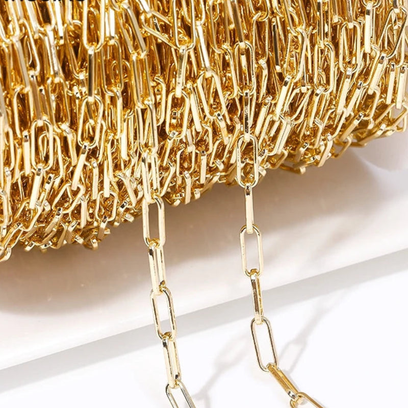 Gold chain bag on a white background