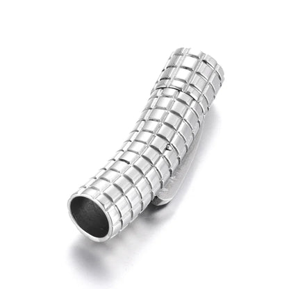 Stainless Steel Bayonet Clasp 2–8mm | Push-Lock Cylinder Closure for Leather Cord, Bracelets & DIY Jewelry Making