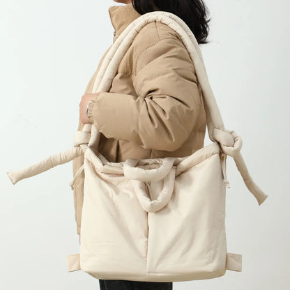 Puffer Backpack for Women – Lightweight Puffy Drawstring Tote & Shoulder Bag