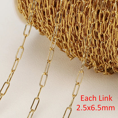 Gold Stainless Steel Chain | 6.5 ft Jewelry Chain | Necklace, Bracelet & Choker DIY Making Supplies