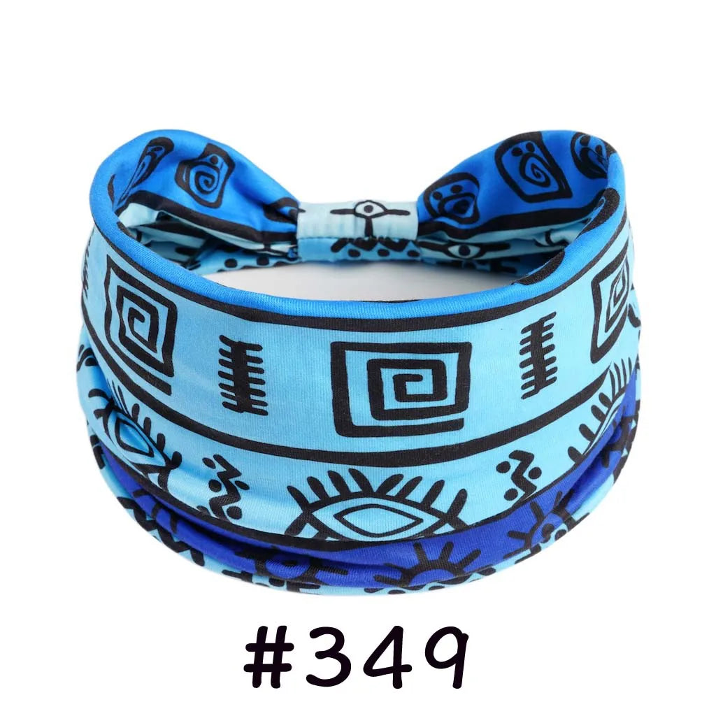 Boho Headbands for Women | Wide Knotted Stretch Hair Wraps for Yoga, Travel & Everyday Wear