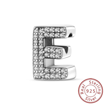 925 Sterling Silver A–Z Alphabet Charms | Initial Letter Beads for Charm Bracelets | DIY Jewelry Gift for Women