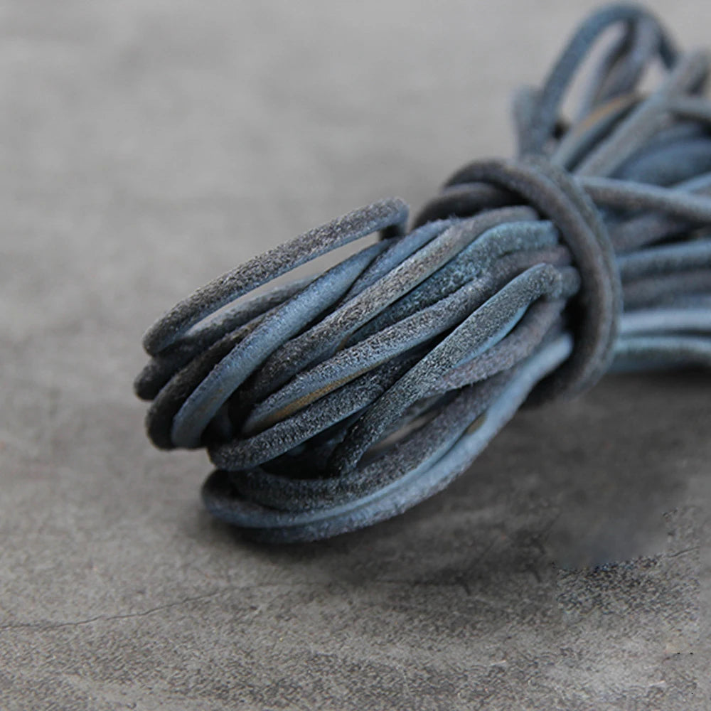Genuine Cowhide Leather Cord 3mm Round | 2 Meters (78.7 Inches) | Colorful DIY Bracelet & Necklace Making