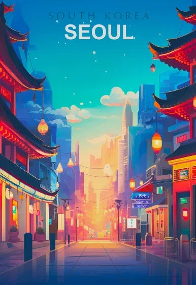 World Travel Cities Posters Prints Rome Japan Paris Travel Landmark Landscape Canvas Painting Wall Art Living Room Home Decor